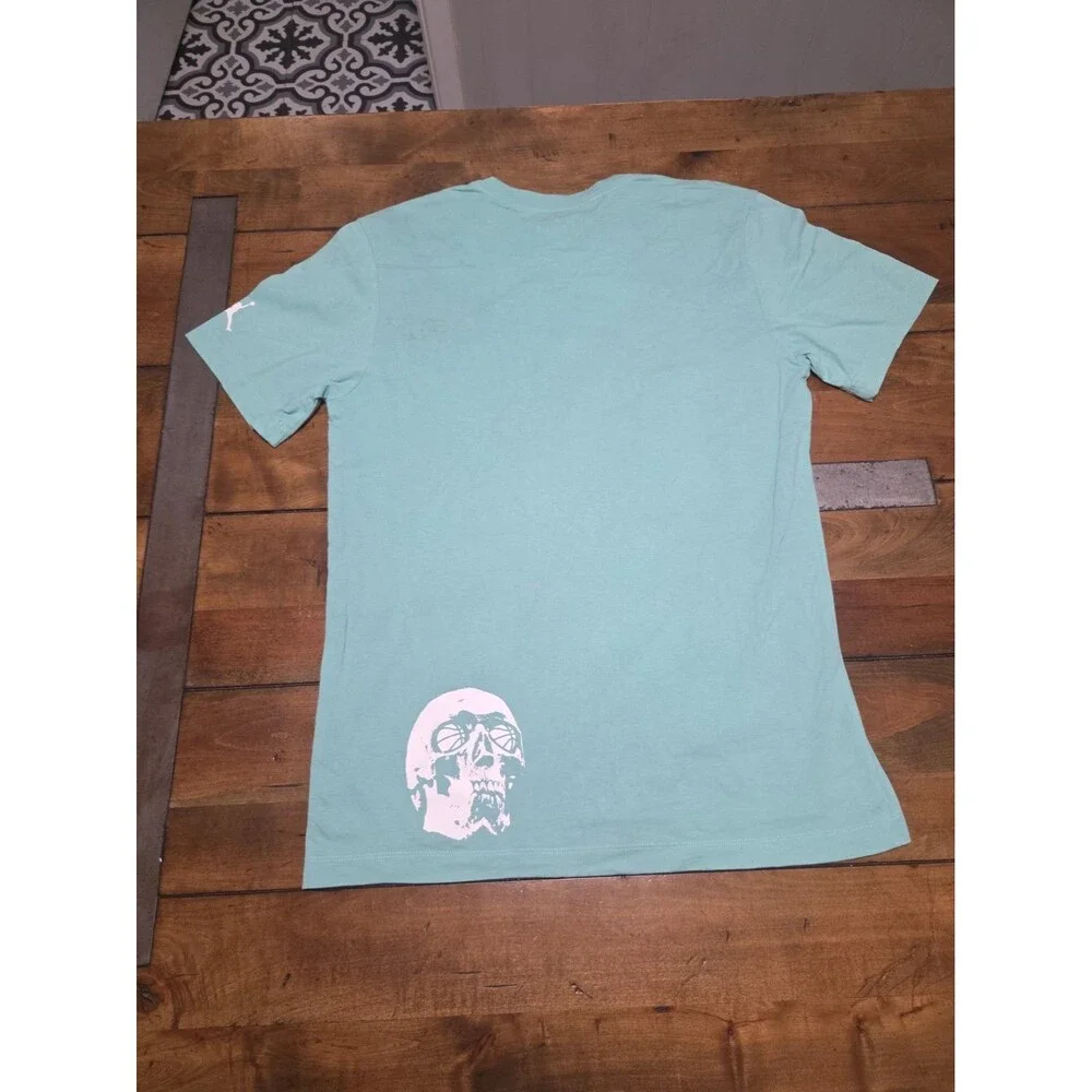 jordan x j balvin shirt mens medium enamel green flight skull basketball tee m